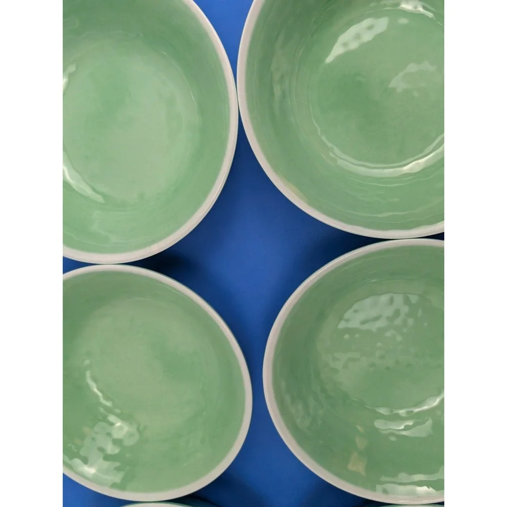 Set of 6 Tommy Bahama Sea Green Melamine 7.25